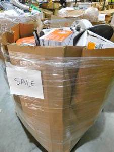 WHOLESALE PALLET LOT OF GENERAL MERCHANDISE, SMALLS- TOOLS,HARDWARE ITEMS