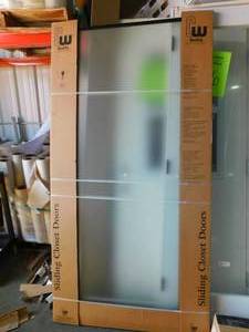 2 GLASS CLOSET DOORS