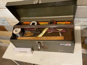 Vintage Handicraft Metal Tool Box