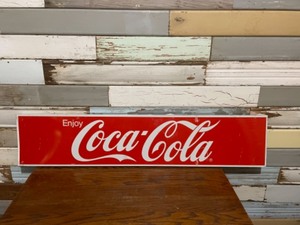 Two Coca Cola Enjoy Coke tin metal vintage sign