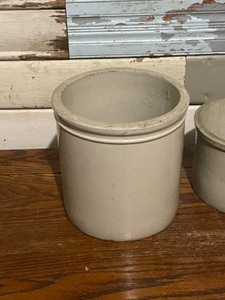 Set of 3 Stoneware Crocks
