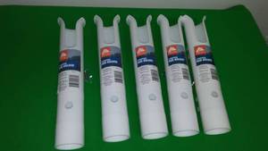 lot 177 image: Fishing rod holders (5) New with screws. 11 tall.