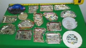 lot 193 image: State and city Ashtrays- Metal.