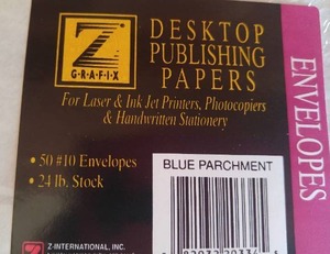 lot 170 image: Blue Parchment Business Office Envelopes (1 case)