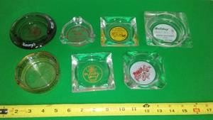 lot 203 image: Travel Ashtrays (7) - Las Vegas, Tahoe, Sisseton, & more.