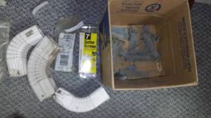 lot 281 image: Gutter corners, fasteners & supports -metal.