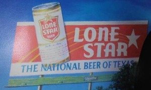 lot 360 image: Lone Star Beer Poster  Texas