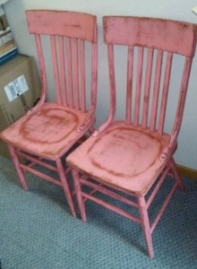 lot 367 image: Antique Wood Chairs (2)