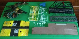 lot 368 image: Model Railroading, Track Switches, Crossing Signs, Bridges and more.