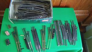 lot 369 image: Model Railroading, Track and Switch Pieces.