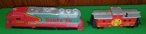 lot 372 image: Santa Fe Engine and Caboose