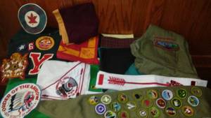 lot 408 image: BSA Order if the Arrow, Award Sash, Clothing, bandanas and more.