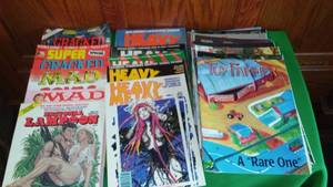 lot 410 image: Magazines - Toy Farmer, MAD, Heavy Metal, National Lampoon.