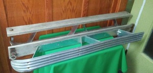 lot 814 image: Vintage 47 pair of aluminum skis. excellent.