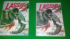 lot 820 image: 2 Lassie Big Little Books. Adventure in Alaska Excellent.