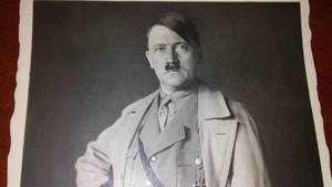 lot 309B image: RARE Postcard of Adolph Hitler plus one.