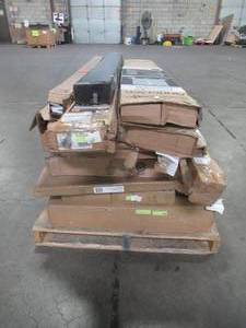 WHOLESALE MIXED PALLET OF MISCELLANEOUS DOORS, GLASS PANELS, AND BED FRAMES
