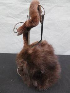 lot 8 image: VINTAGE FUR MUFF AND SMALL PELT