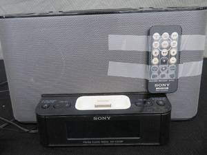 lot 28 image: SONY FM CLOCK AND RADIO STEREO SYSTEM