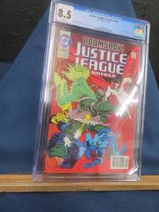 lot 52 image: COLLECTABLE JUSTICE LEAGUE AMERICA DOOMSDAY APPEARANCE CGC UNIVERSAL GRADE COMIC