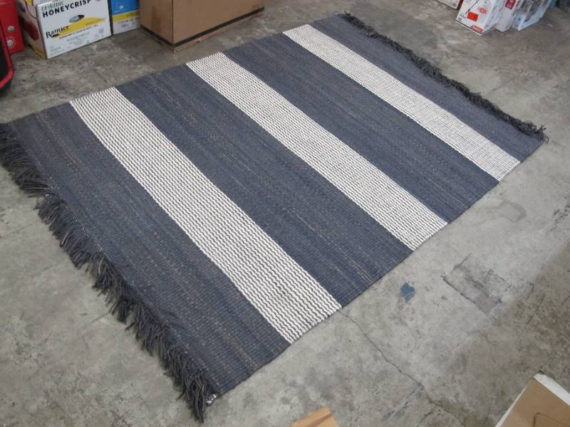 $145, 9'x12' Highland Hand online Woven Striped Jute/Wool Area Rug Blue - Threshold™ de