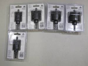 lot 826 image: 5-Pack Bosch Daredevil Wood Drill Bits - 1-14, 1-34, 2.0, 2-14 Inches