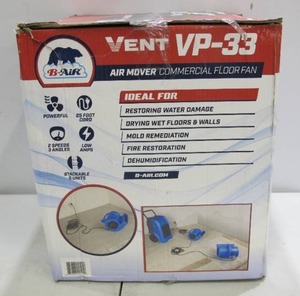 lot 812 image: B-Air VP-33 Commercial Air Mover Floor Fan 13 HP
