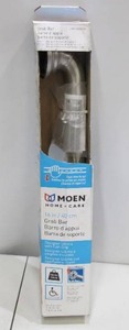 lot 848 image: Moen Home Care 16 in. x 1-14 in. Concealed Screw Grab Bar with SecureMount and Curl Grip in Brushed Nickel