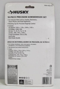 lot 869 image: Husky Precision Screwdriver Set (18-Piece)