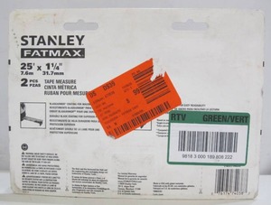 lot 870 image: Stanley FATMAX Classic 25 Foot Tape Measure