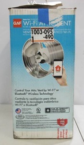 lot 872 image: Master Flow 1450 CFM WIFI SIlver Electric Powered Gable Mount Electric Attic Fan