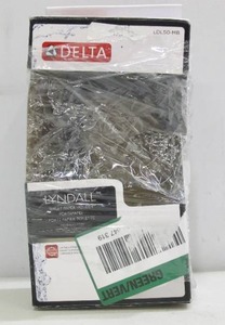 lot 877 image: Delta Lyndall Single Post Toilet Paper Holder in Matte Black