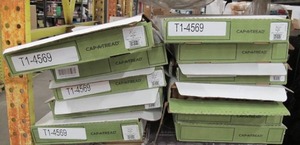 lot 800 image: Cap-A-Tread (11 Boxes - 6333.25 Sq In) Auburn Scraped Oak 47 in. Length x 12-18 in. Wide x 1-1116 in. Thick Laminate to Cover Stairs 1 in. Thick