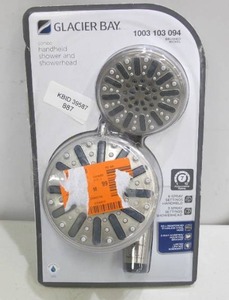 lot 887 image: Glacier Bay 6-spray 5 in. Dual Shower Head and Handheld Shower Head in Brushed Nickel