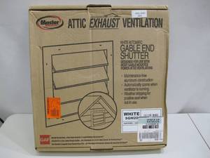 lot 925 image: Master Flow Attic Exhaust Ventilation Gable End Shutter 19.25 in. x 19.25 in