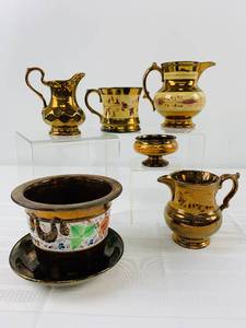 lot 10 image: A Collection of English Copper Lusterware