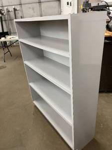 lot 62 image: White 4 Shelf Bookcase