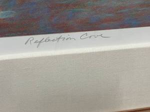 lot 66 image: Signed Framed Carson Gladson Art Reflection Cove