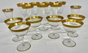 lot 90 image: Rosenthal Gold Rim Glassware