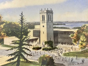 lot 101 image: 4 Framed Prints of the University of Wisconsin Campus by Peter Sawyer