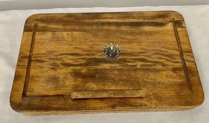 lot 119 image: Vintage 1940s Cherry Walnut Folding Serving Tray