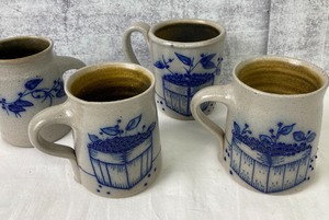 lot 204 image: Four Pottery Mugs