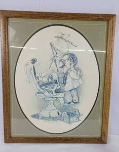 lot 49 image: Gary Patterson Dentist Print & Vintage Stethoscope