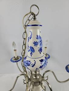 lot 53 image: BlueWhite Scandinavian Porcelain Chandelier