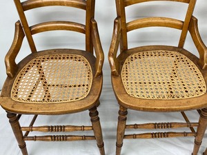 lot 216 image: Six Cane Seat Antique Chairs