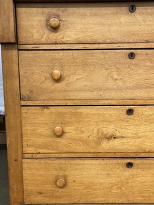 lot 222 image: Antique Light Wood Dresser with Four Drawers