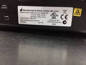 lot 16 image: WOW MSRP $4000&nbspStreck Laboratories Equipment ESR-Auto Plus Model 506 Blood Analyzer Sedimentation Rate Analyzer  Barcode Scanner &amp More - Great Working Condition