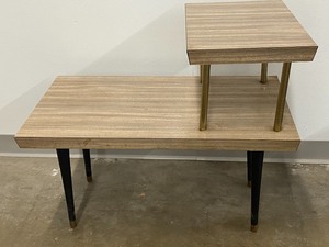 lot 11 image: Mid Century Chair Chair & Side Table- Daystrom & Greenville Industries