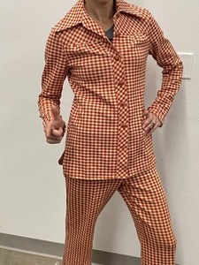lot 16 image: Vintage Alex Coleman Polyester Leisure Suit 1970s