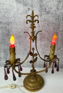 lot 204 image: Pair of Vintage Electric Candelabra Lamps